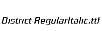 District-RegularItalic