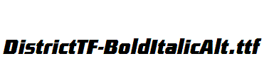 DistrictTF-BoldItalicAlt