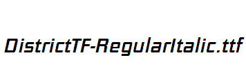 DistrictTF-RegularItalic