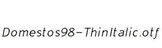 Domestos98-ThinItalic