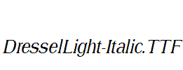 DresselLight-Italic