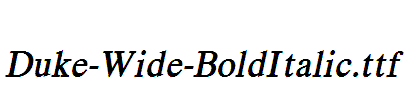 Duke-Wide-BoldItalic