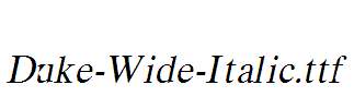 Duke-Wide-Italic