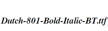 Dutch-801-Bold-Italic-BT