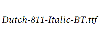 Dutch-811-Italic-BT