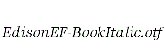 EdisonEF-BookItalic