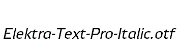 Elektra-Text-Pro-Italic