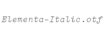 Elementa-Italic