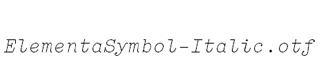 ElementaSymbol-Italic