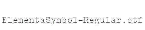 ElementaSymbol-Regular
