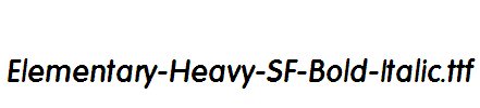 Elementary-Heavy-SF-Bold-Italic