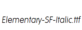 Elementary-SF-Italic