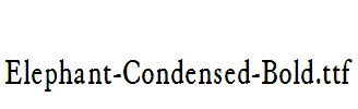 Elephant-Condensed-Bold