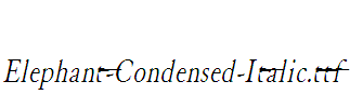 Elephant-Condensed-Italic