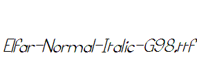 Elfar-Normal-Italic-G98