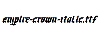 Empire-Crown-Italic