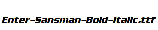 Enter-Sansman-Bold-Italic