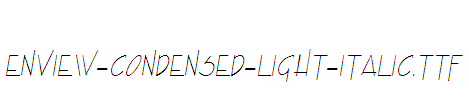 Enview-Condensed-Light-Italic