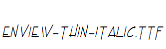 Enview-Thin-Italic