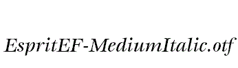 EspritEF-MediumItalic