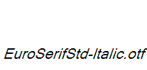 EuroSerifStd-Italic