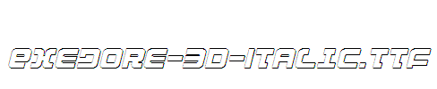 Exedore-3D-Italic