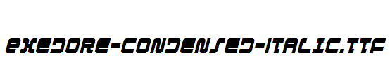 Exedore-Condensed-Italic