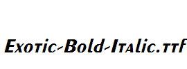 Exotic-Bold-Italic