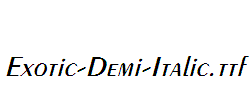 Exotic-Demi-Italic