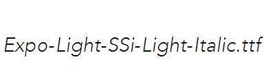 Expo-Light-SSi-Light-Italic