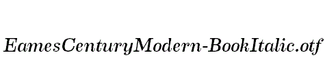 EamesCenturyModern-BookItalic