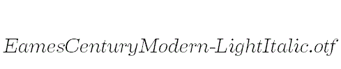 EamesCenturyModern-LightItalic