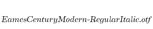 EamesCenturyModern-RegularItalic