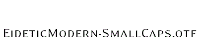 EideticModern-SmallCaps