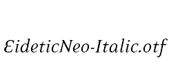 EideticNeo-Italic