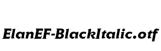 ElanEF-BlackItalic