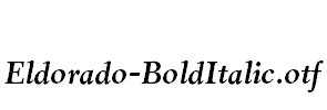 Eldorado-BoldItalic