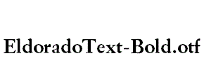 EldoradoText-Bold