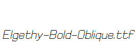 Elgethy-Bold-Oblique