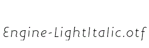 Engine-LightItalic