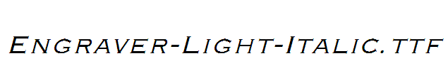 Engraver-Light-Italic