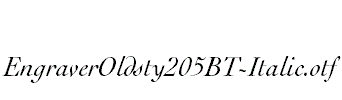 EngraverOldsty205BT-Italic