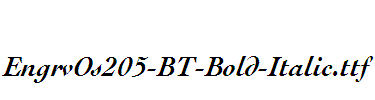 EngrvOs205-BT-Bold-Italic