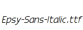 Epsy-Sans-Italic