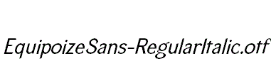 EquipoizeSans-RegularItalic