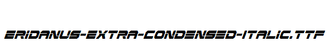 Eridanus-Extra-Condensed-Italic