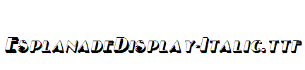 EsplanadeDisplay-Italic