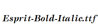 Esprit-Bold-Italic