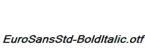 EuroSansStd-BoldItalic