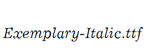 Exemplary-Italic